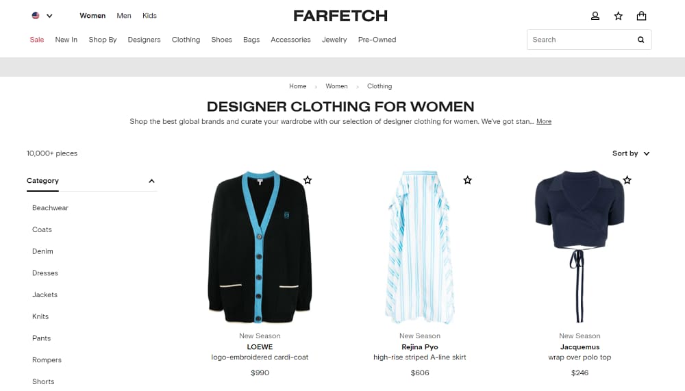 Best online high sales end clothing sites